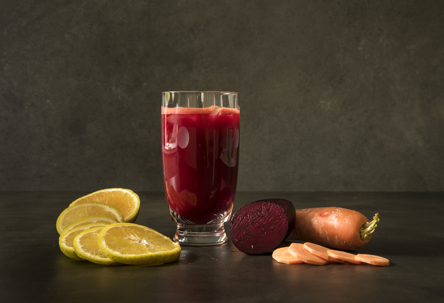 Suco Energético de Laranja, Cenoura e Beterraba