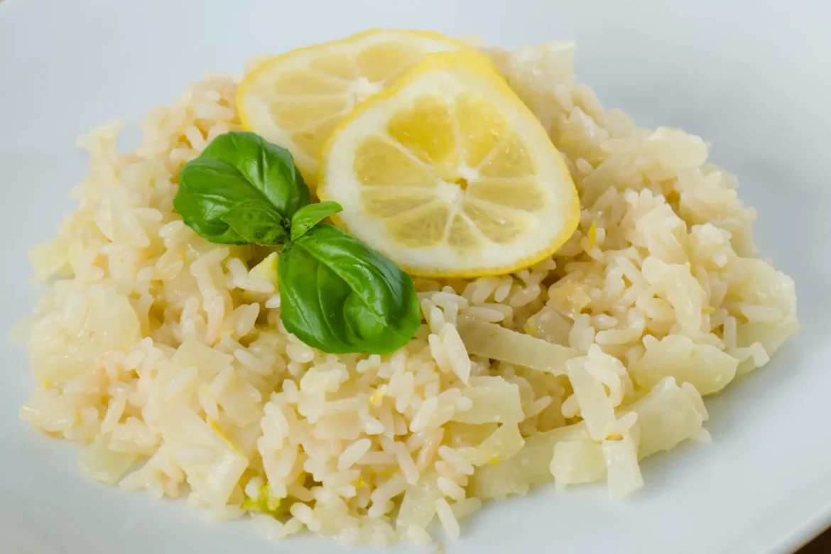 Risoto de queijo com toque de limão